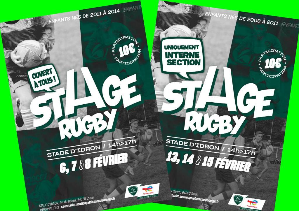 Stages de rugby en février