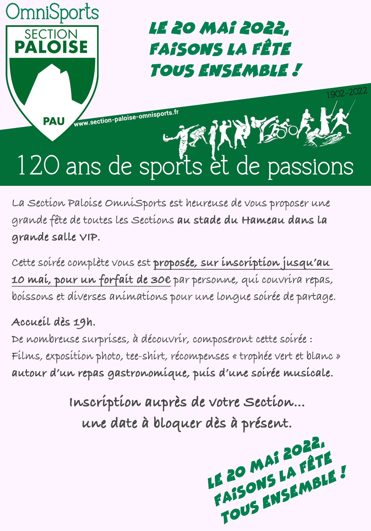 Fête des 120 ans de notre club