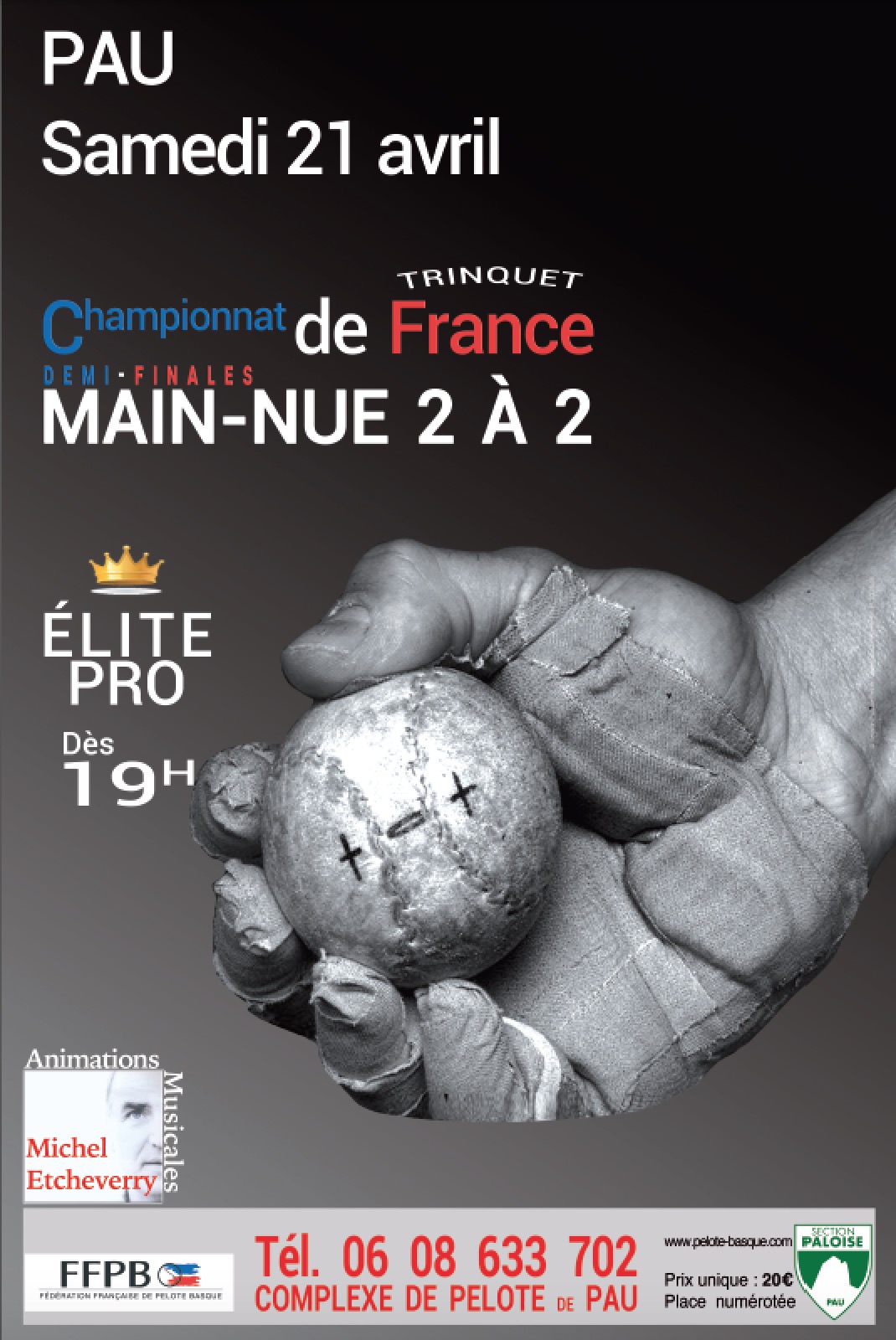 21 avril, à Pau, Main-Nue Pro Elite