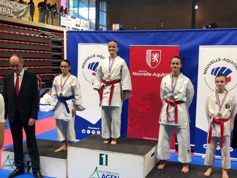 Championnats LRNA KATA - Elina DEPUISET 1ère en catégorie CADET - Le 10 Février 2024 - BOE (47)