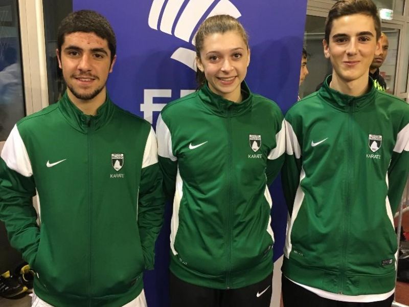 Coupe de France Cadets et Juniors - Le 02 Décembre 2017 à ORLEANS. Morgane HEINZ - Maxime NOGUE et Louka KIEWSKY